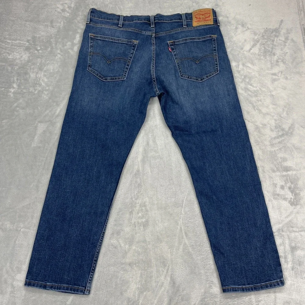 Levi's Jeans Mens 38x30 (38x28) Blue Denim Stretch 502 Slim Regular Tapered Leg